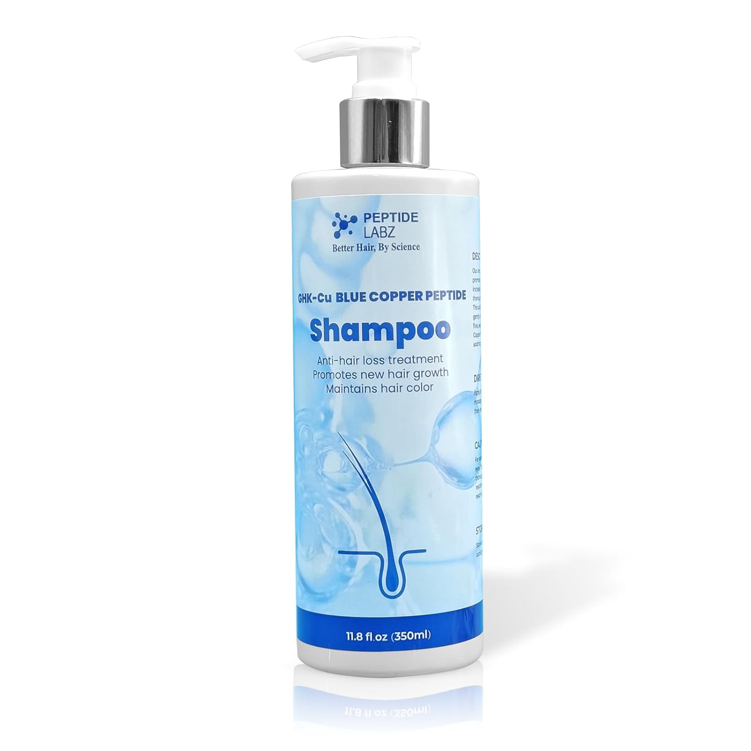 GHK-Cu Copper Peptide Shampoo - Anti Hair Loss Shampoo - Promotes New Hair Growth, 11.8 Fluid Ounce